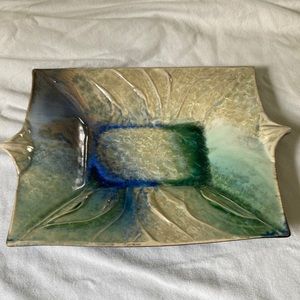 Beautiful Flambeau Art Pottery - tray and four coasters